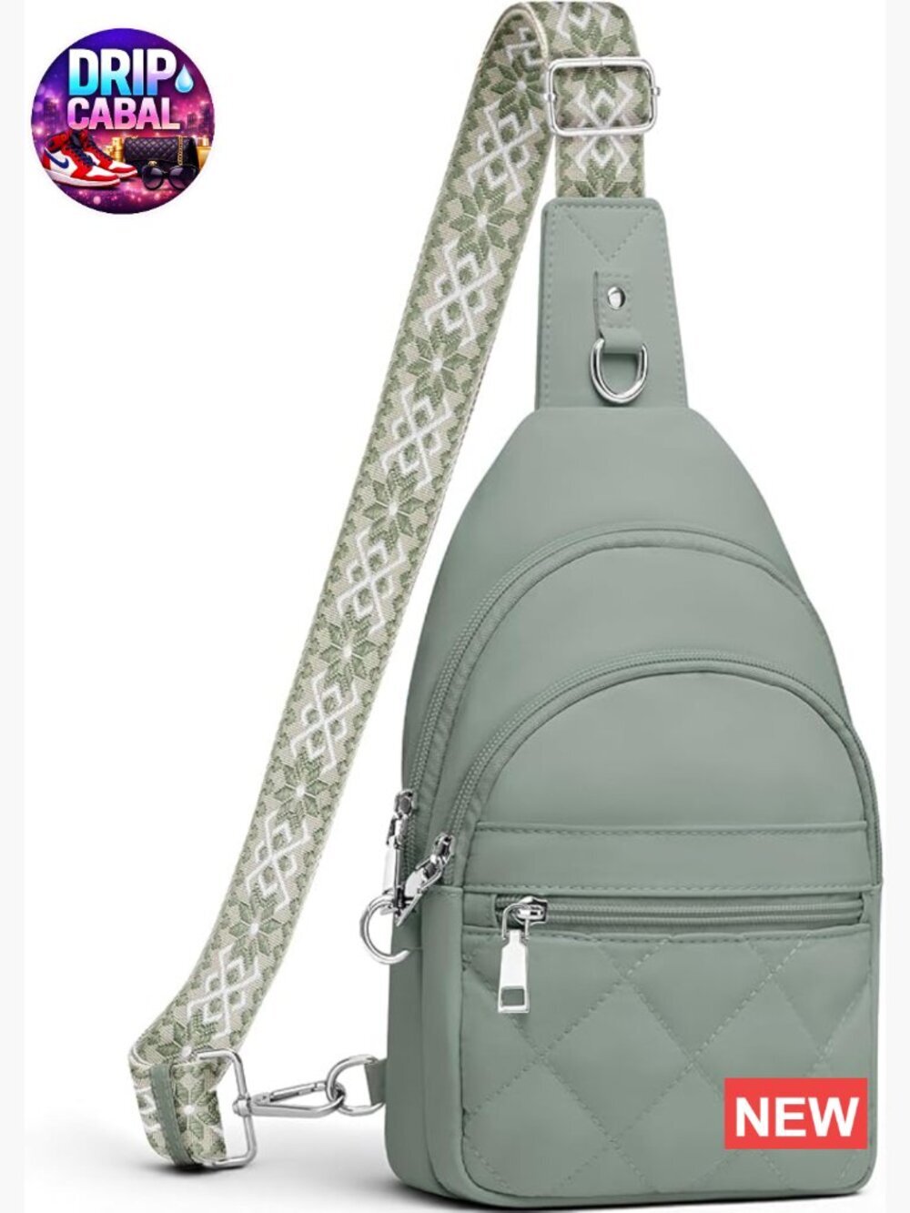 Anti-Theft RFID Sling Bag, Nylon Crossbody Purse for Travel